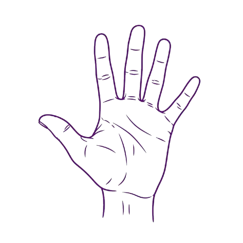 Stilisierte Hand