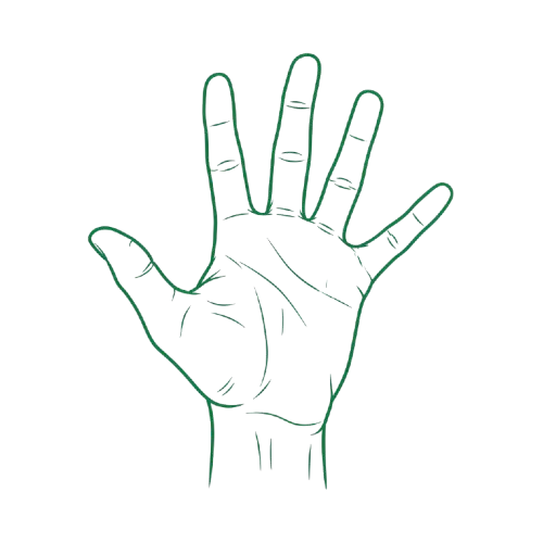 Stilisierte Hand
