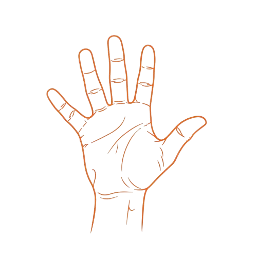 Stilisierte Hand