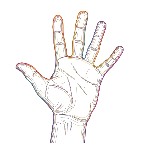 Stilisierte Hand